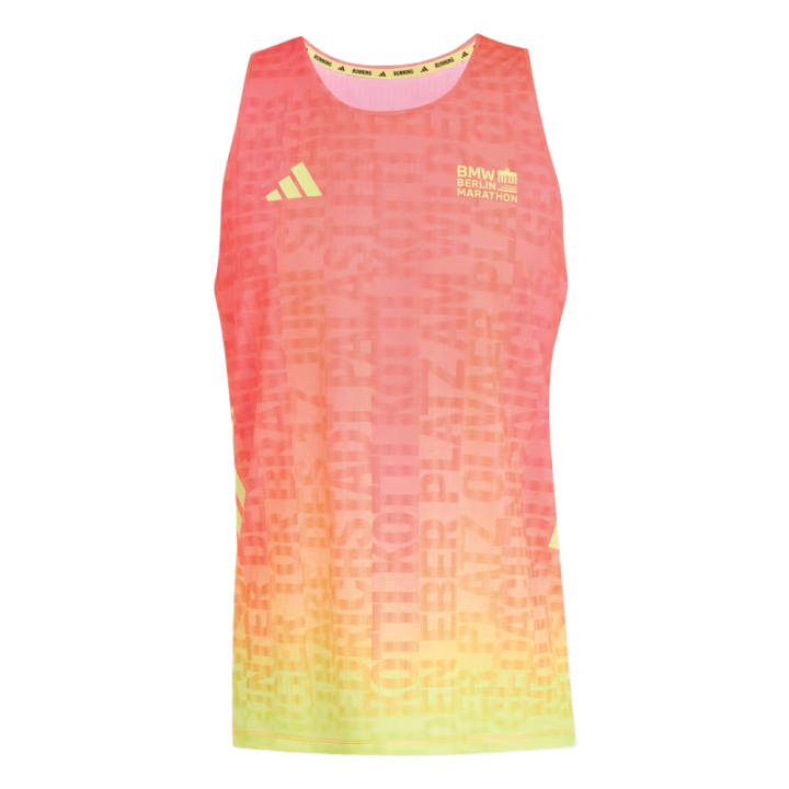 Adidas Adidas Running Tank Tops Men's Solar Turbo/Iced Lemon Crew Neck Moderate