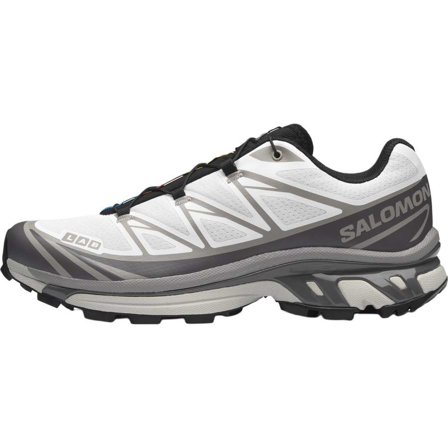 SALOMON XT 6 Running Shoes Unisex Low Top White/Metallic Gray/Dove White