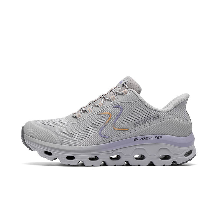 Skechers Running Shoes Women's Low Top Gray+Multicolor