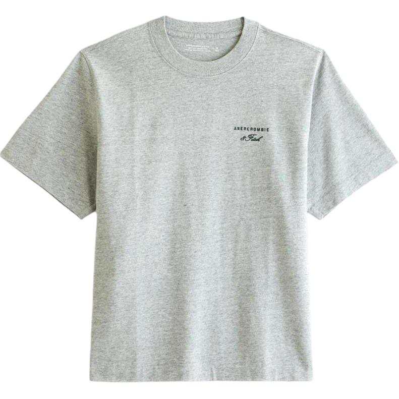 Abercrombie&Fitch T Shirts Men's Heather Gray Crew Neck