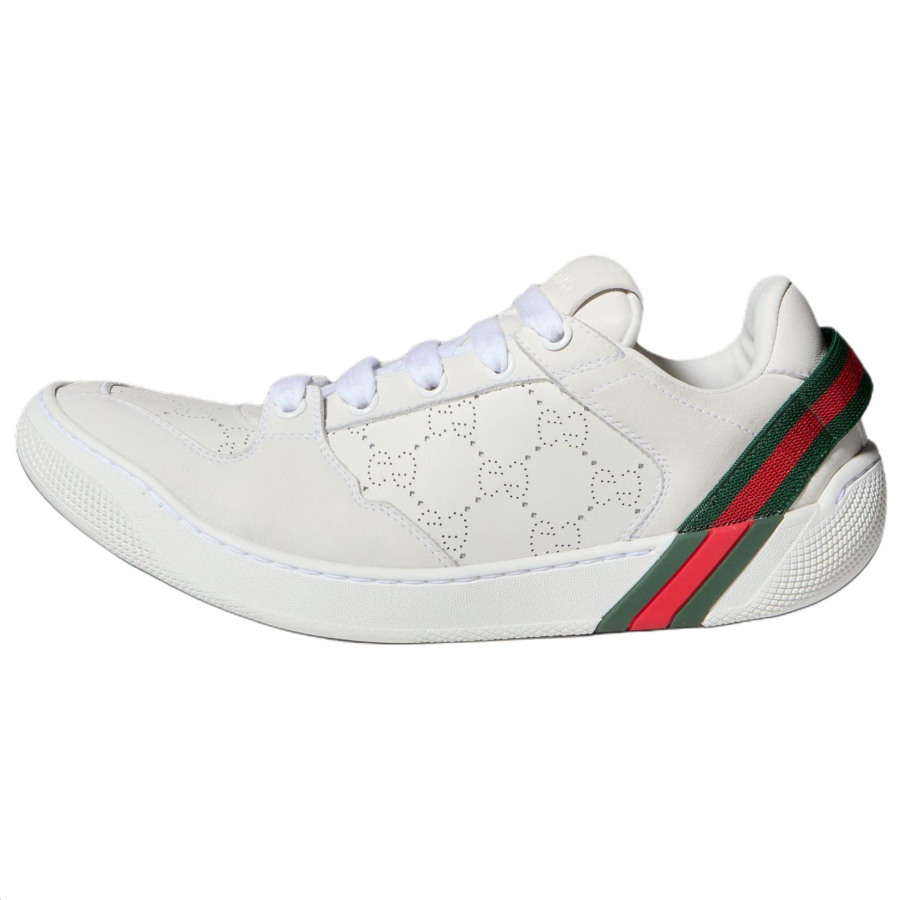 GUCCI Screener Skateboard Shoes Women's Low Top White
