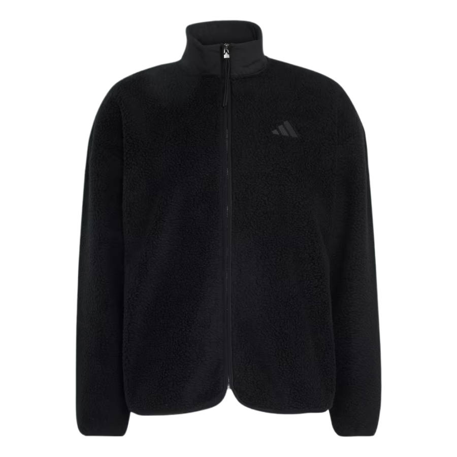 Adidas Adidas Sportswear Fleece Tops Men's Black Stand Collar Moderate