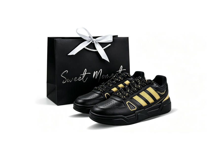 Adidas Adidas LITE BALLER Skateboard Shoes Unisex Low Top Black/Gold