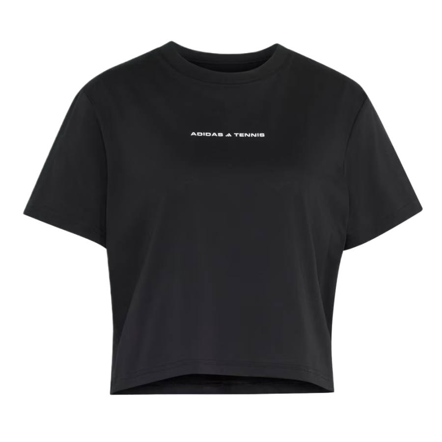 Adidas Adidas Tennis Tops Women's Black Crew Neck Moderate