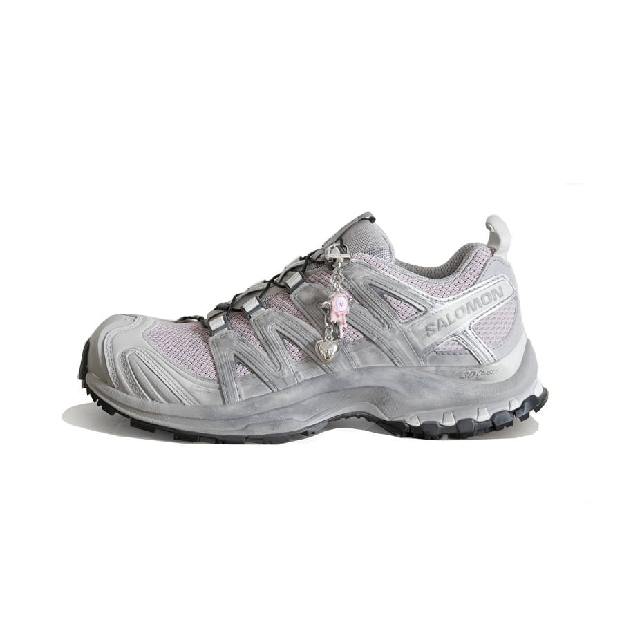 SALOMON XA PRO 3D Running Shoes Unisex Low Top Gray Pink Contrast Colorway