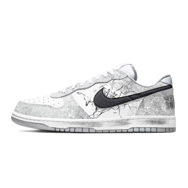 Nike Nike Big Skateboard Shoes Unisex Low Top Black White Gray