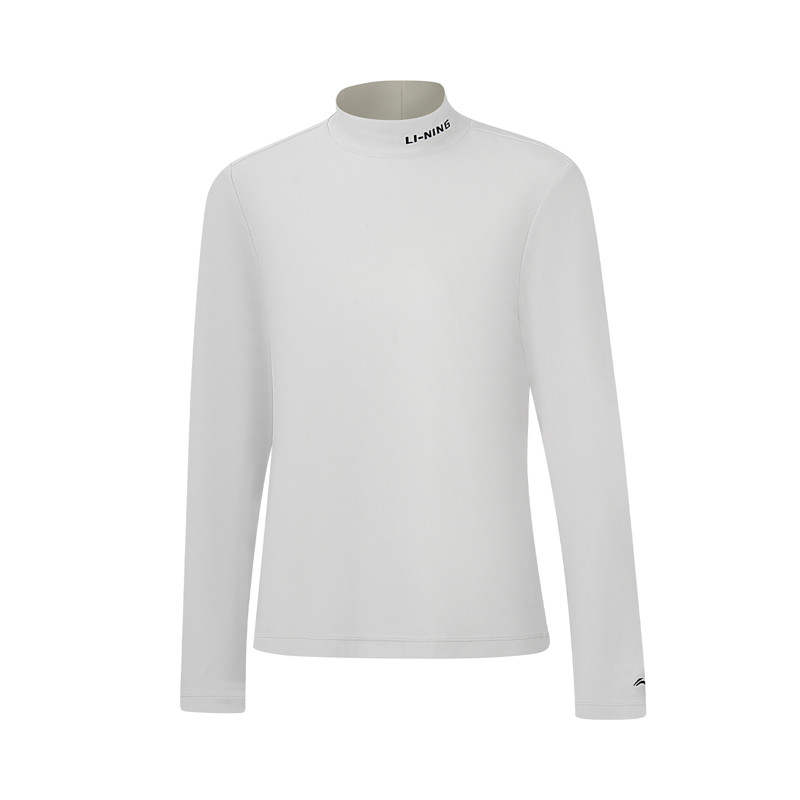 Li-Ning Li Ning T Shirts Women's Stone Gray Crew Neck Moderate Straight Fit