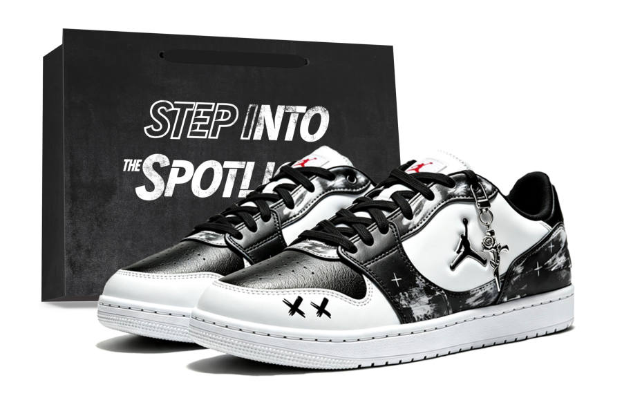 Jordan Jordan COURT CONNECT Skateboard Shoes Unisex Low Top Black White
