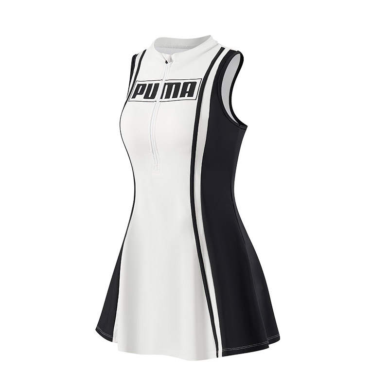 PUMA Swim Dresses & Skirts Women's Common White Thin Midi Skirt One Piece Swimsuit