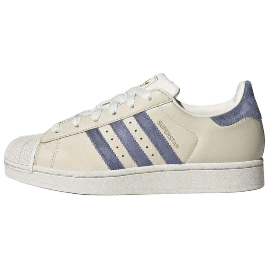 Adidas Originals Superstar 2 Skateboard Shoes Unisex Low Top Light Beige Blue