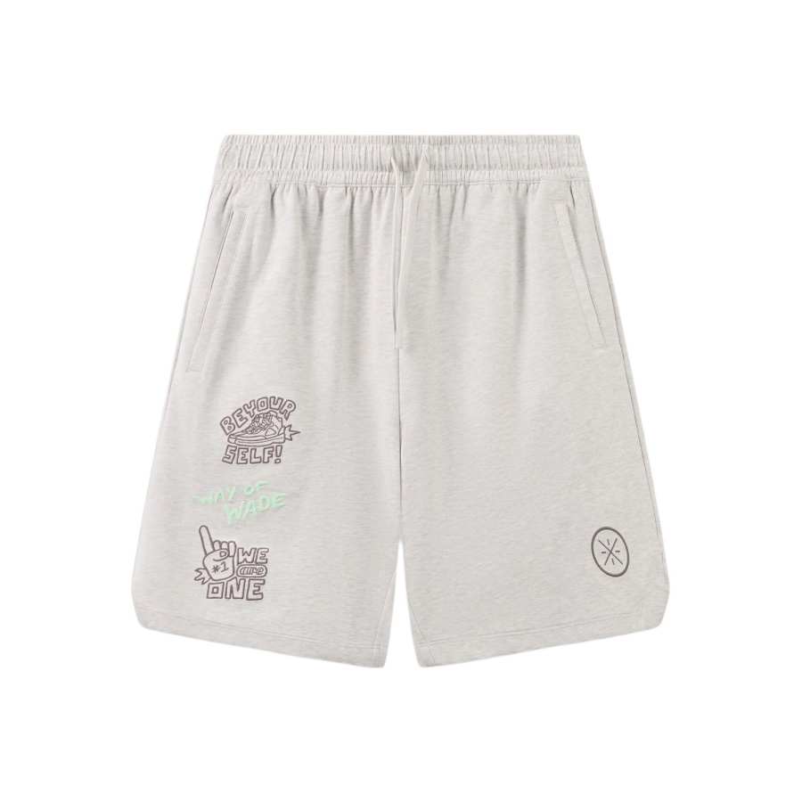 Li-Ning Li Ning Casual Shorts Men's Heather Gray Tile Gray Moderate Straight Fit Pants