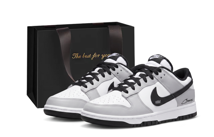 Nike Nike Dunk Skateboard Shoes Unisex Low Top Gray Black