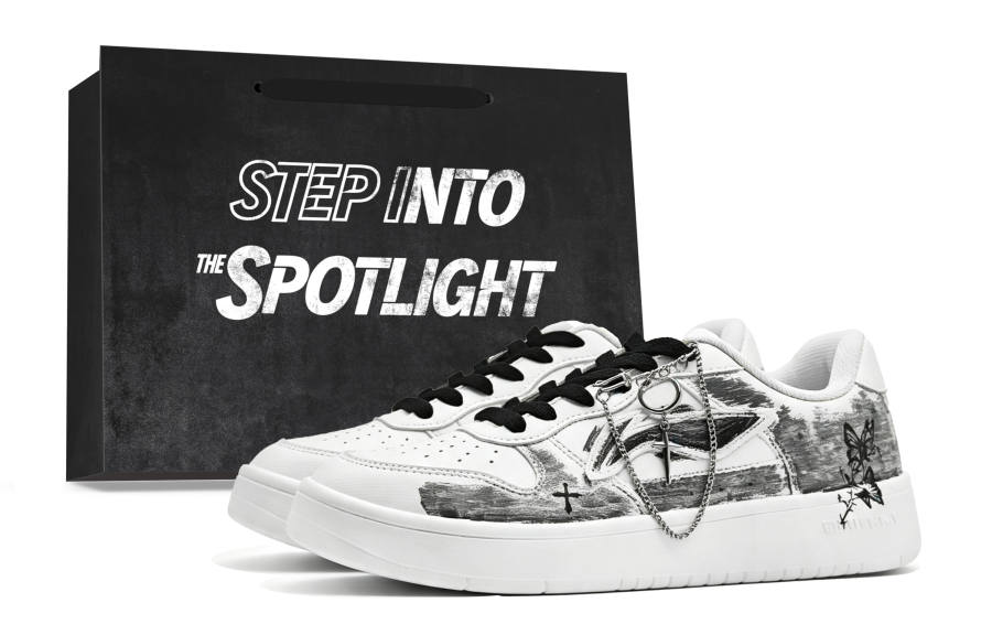 Li-Ning Li Ning Floating Boat Skateboard Shoes Unisex Low Top Black & White