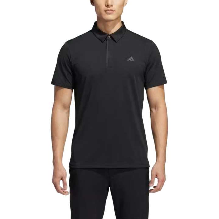 Adidas Adidas Polo Shirts Men's Black Polo Collar Moderate