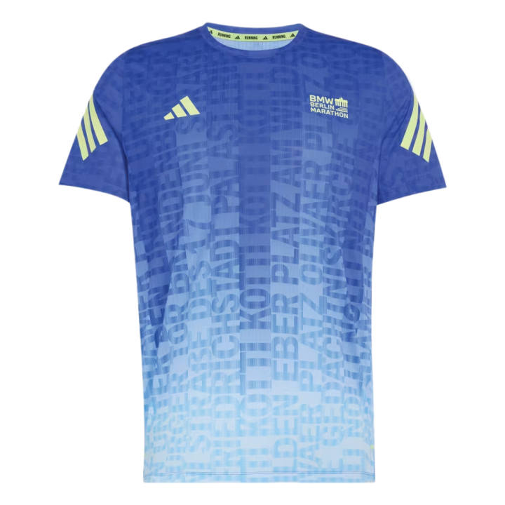 Adidas Adidas Running T Shirts Men's Double Indigo/Crystal Sky Crew Neck