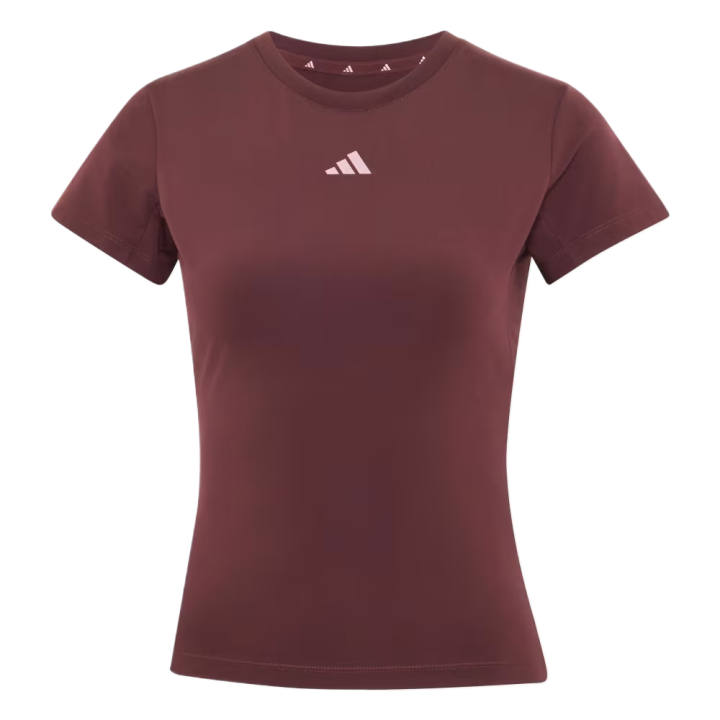 Adidas Adidas 3 Stripes T Shirts Women's Aurora Rubies Crew Neck