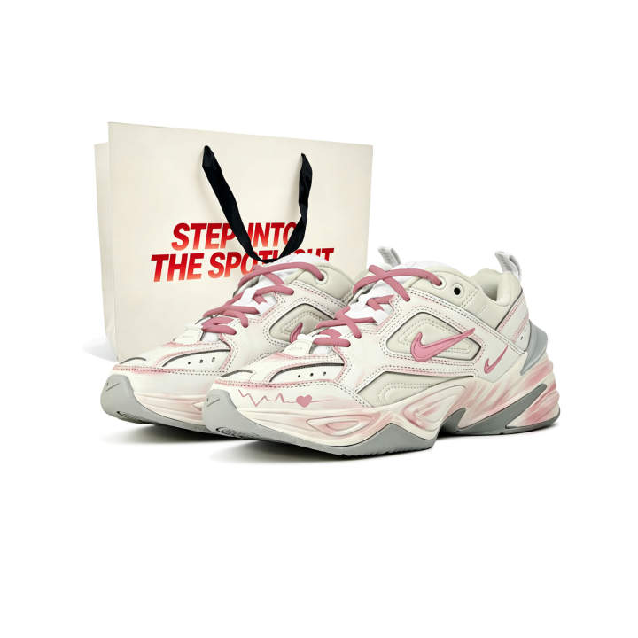 Nike Nike M2K Tekno Chunky Sneakers Women's Low Top Pink, Beige