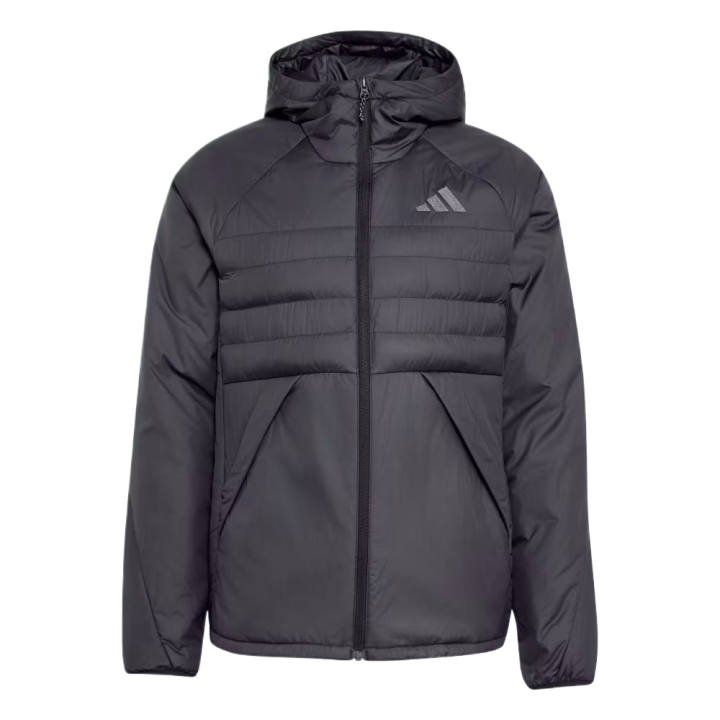Adidas Adidas Puffer Jackets Men's Black Hooded Non Detachable Moderate