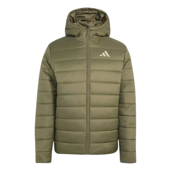 Adidas Adidas Puffer Jackets Men's Olive Green Hooded Non Detachable Moderate