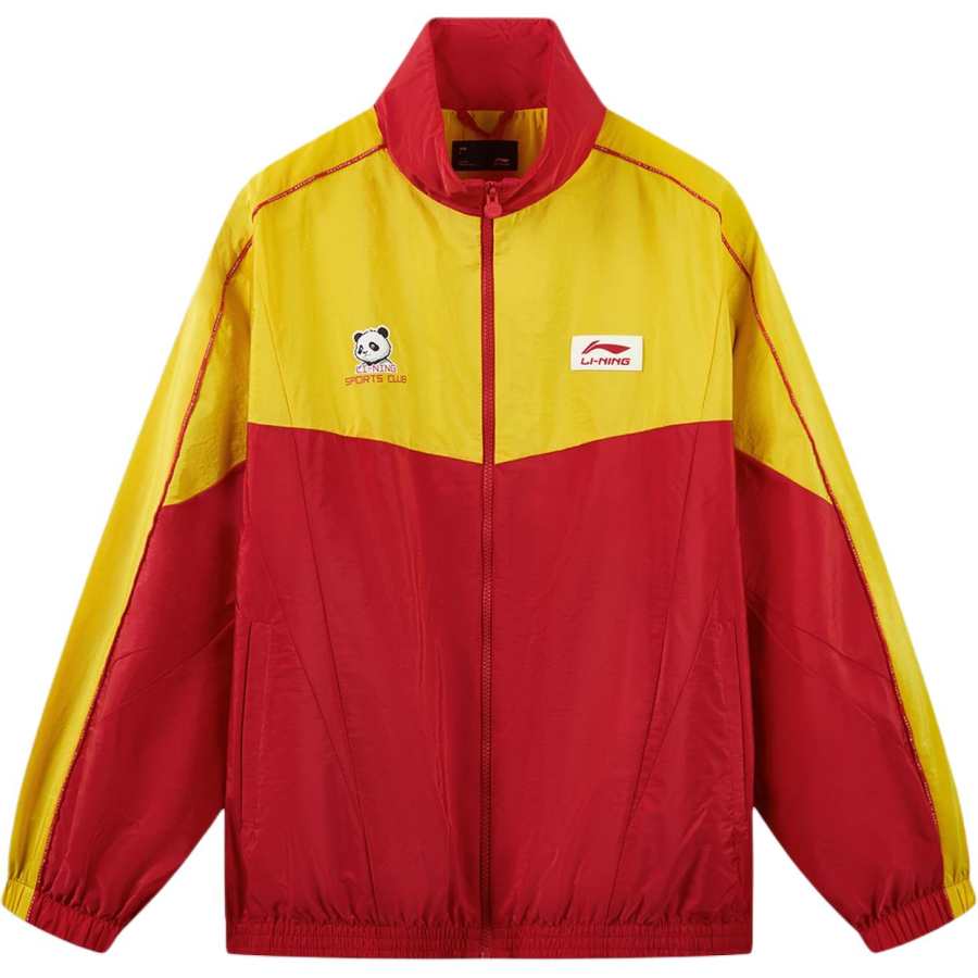 Li-Ning Li Ning Sports Life Collection Trench Coats Unisex Bull Red/Pink Butterfly Yellow Stand Collar Moderate