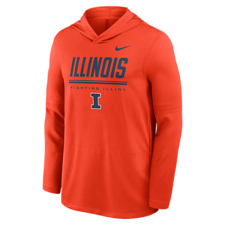 Nike Nike Dri Fit College Sweatshirts Men's Orange Team Hooded Non Detachable Moderate