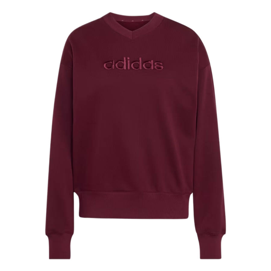 Adidas Adidas Sportswear Sweatshirts Women's Burgundy V Neck Moderate