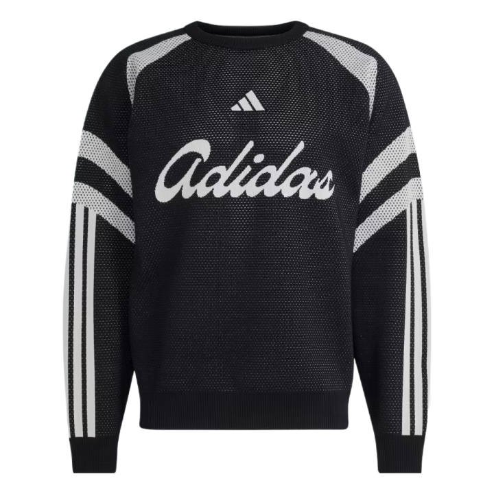 Adidas Adidas Sportswear Sweatshirts Men's Black/White Crew Neck Moderate
