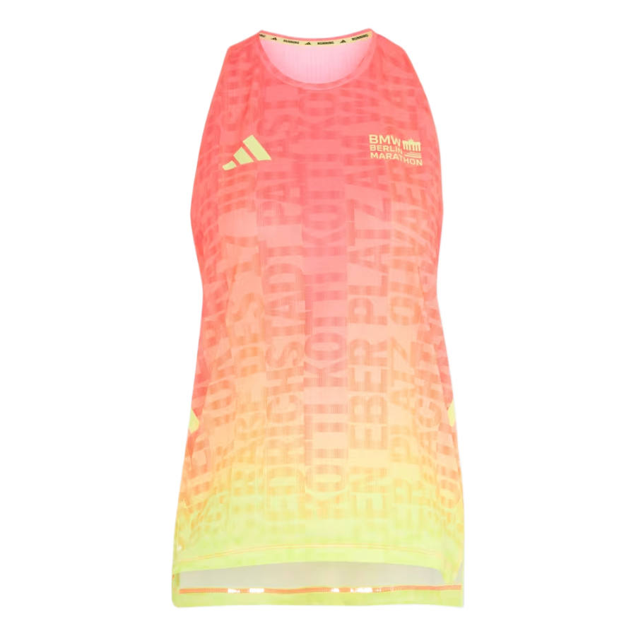 Adidas Adidas Running Tank Tops Women's Solar Turbo/Iced Lemon Crew Neck Moderate