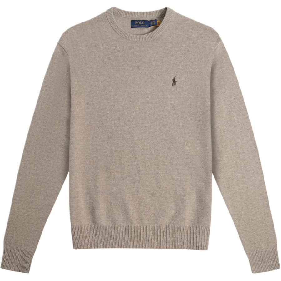 Polo Ralph Lauren Sweaters Men's Light Khaki Crew Neck Moderate