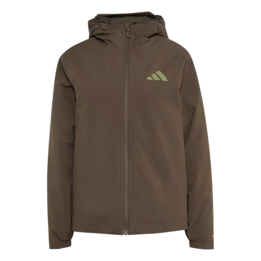 Adidas Adidas Jackets Women's Dark Olive Green Hooded Non Detachable Moderate