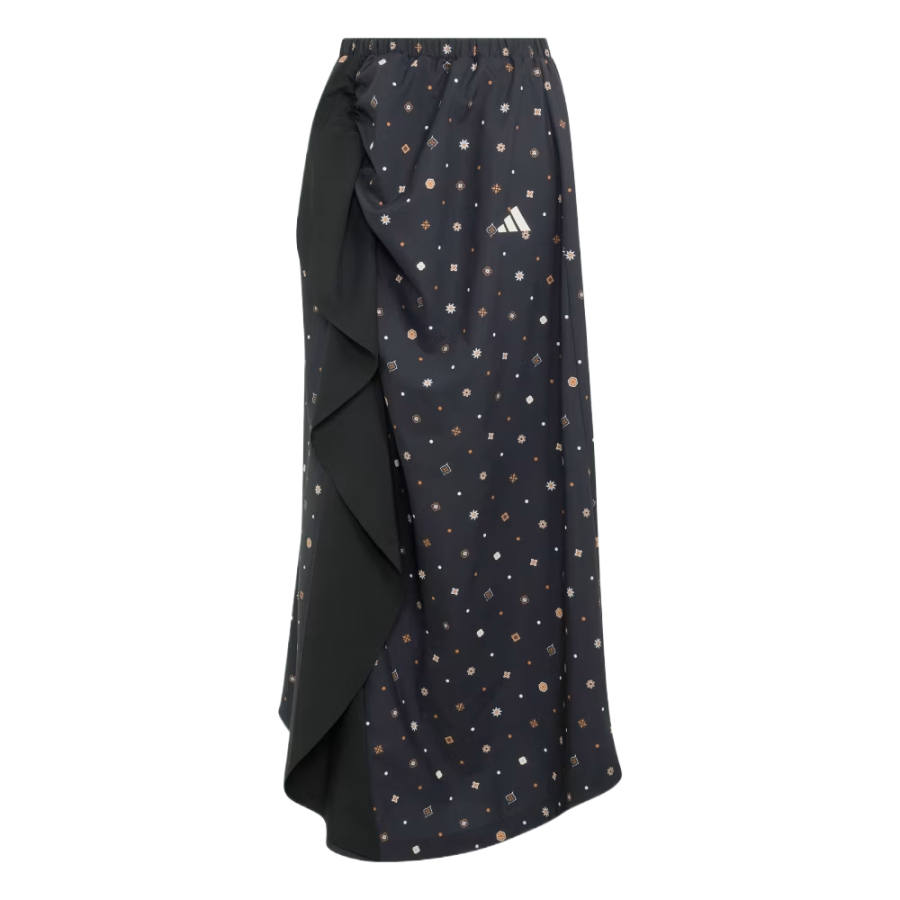 Adidas Adidas Casual Long Skirts Women's Black/Multicolor Moderate Long Skirt
