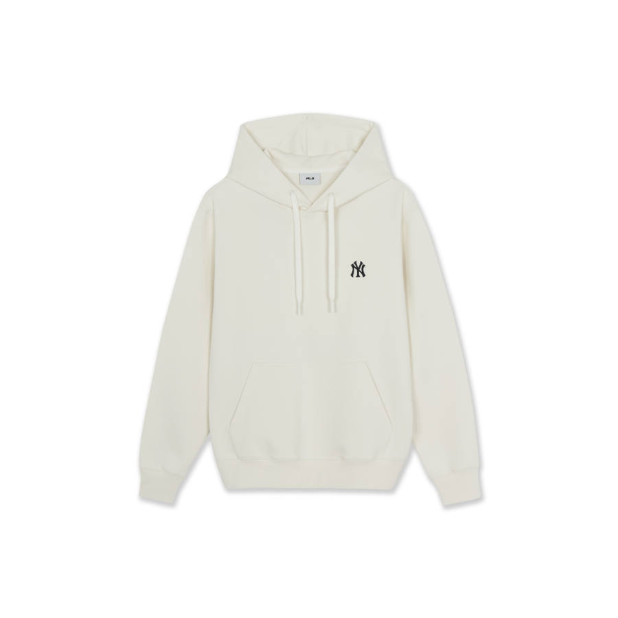 MLB New York Yankees Sweatshirts Unisex Cream Hooded Non Detachable Moderate