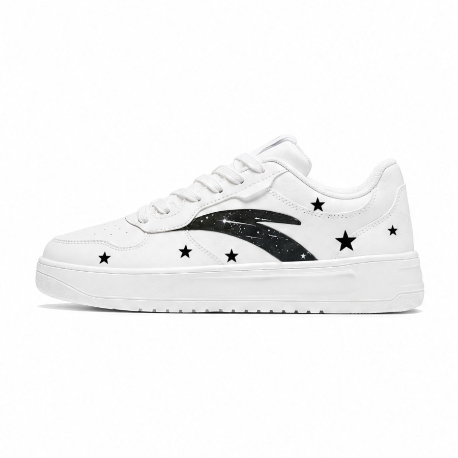 ANTA Easy Skateboard Shoes Unisex Low Top Black/White