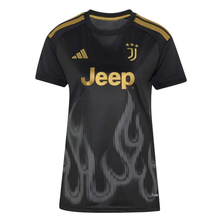 Adidas Adidas Juventus Soccer Jerseys Women's Black Crew Neck Moderate