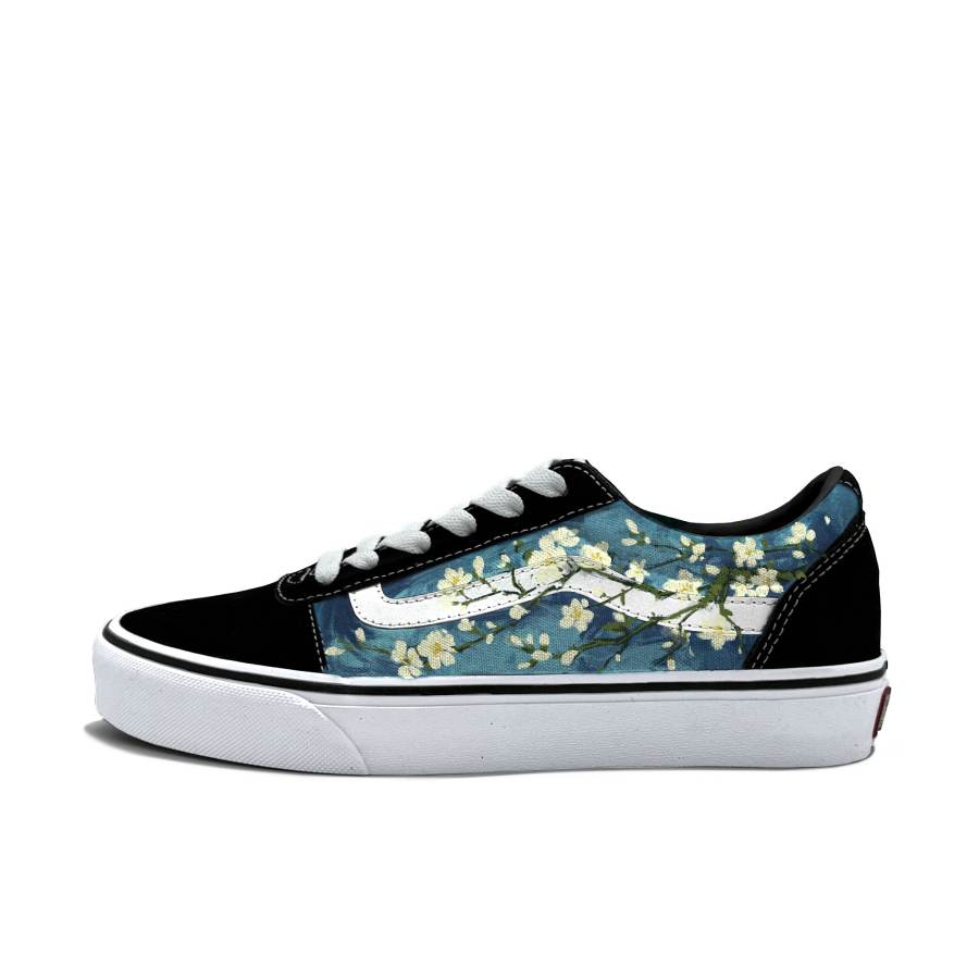 Vans Ward Skateboard Shoes Men's Low Top Black/Blue/Beige/White