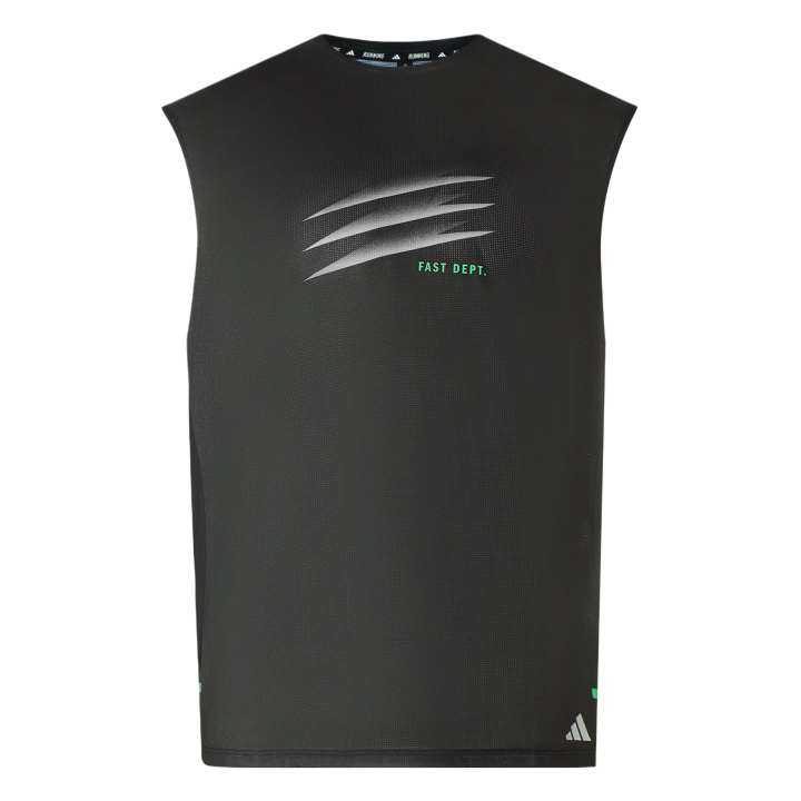 Adidas Adidas Running Tank Tops Unisex Black/Light Gray Crew Neck Moderate