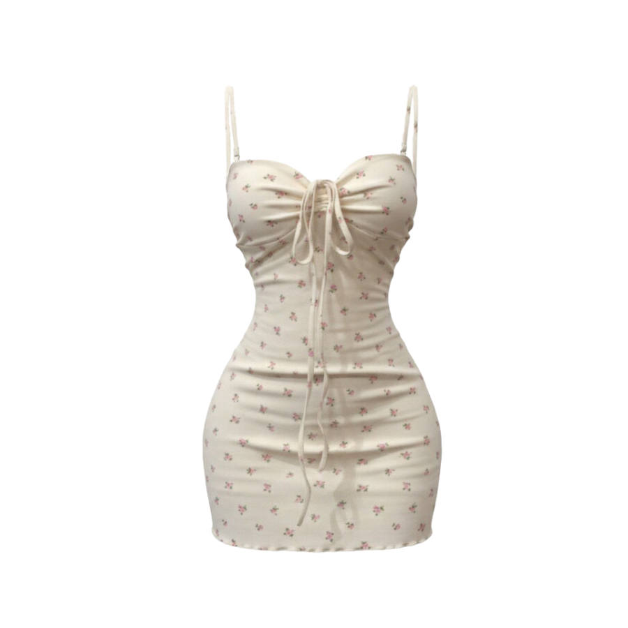 MTHE Slip Dresses Women's Milk White Moderate Short