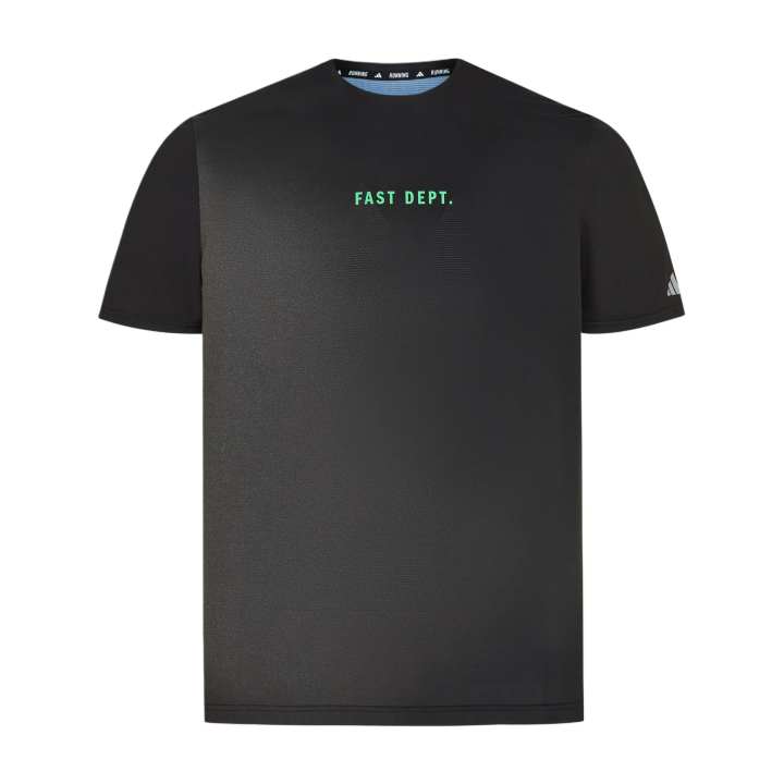 Adidas Adidas Running T Shirts Unisex Black/Light Gray Crew Neck Moderate
