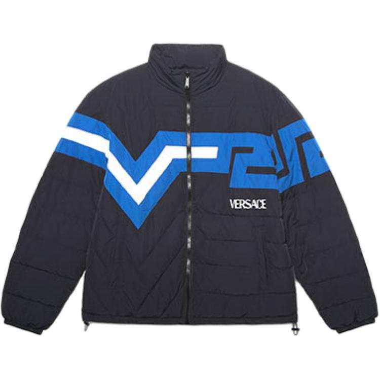 VERSACE VERSACE SS22 Puffer Jacket Men's Blue