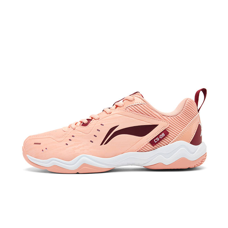Li-Ning Li Ning Badminton Shoes Unisex Low Top Coral Pink/Saffron Color