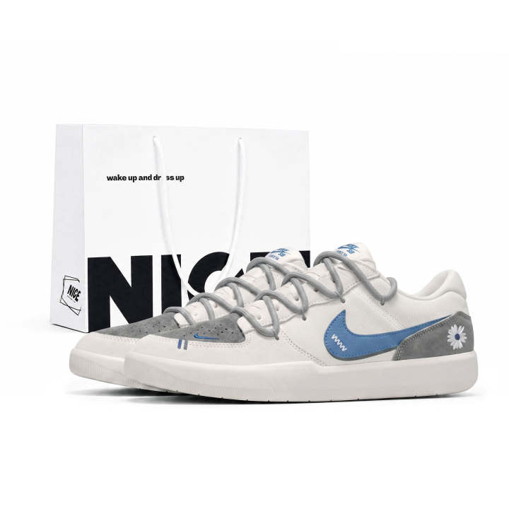 Nike Nike SB Force 58 Skateboard Shoes Unisex Low Top Gray/Blue