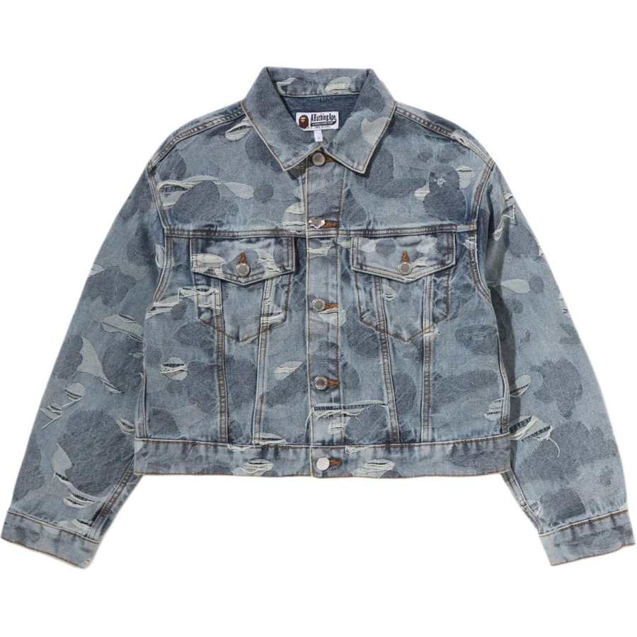 A BATHING APE FW26 Denim Jackets Women's Blue Moderate