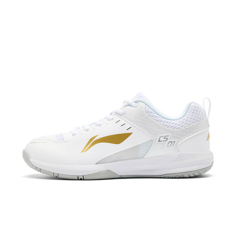 Li-Ning Li Ning Badminton Shoes Unisex Low Top White/Gray/Gold
