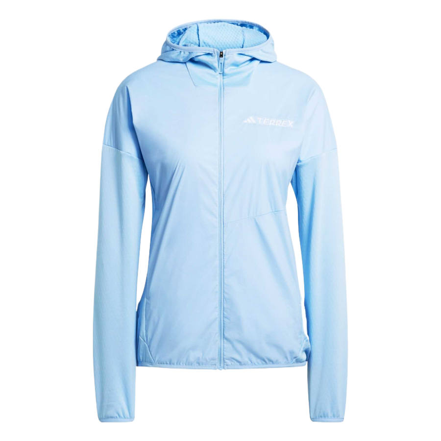 Adidas Adidas Jackets Women's Fluorescent Blue Hooded Non Detachable Moderate