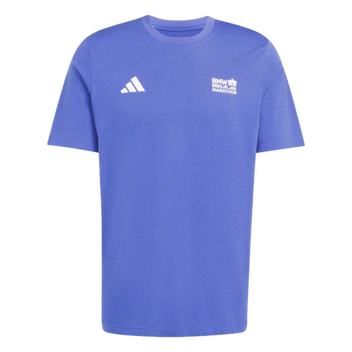 Adidas Adidas Running T Shirts Men's Double Indigo Crew Neck Moderate