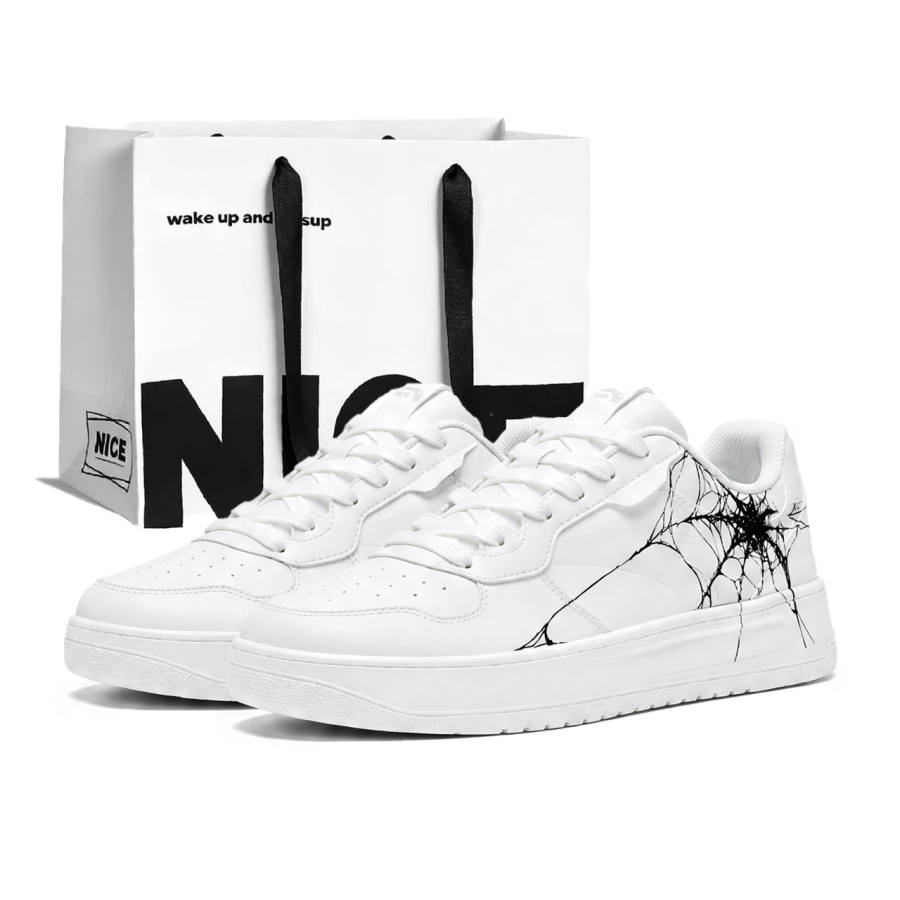 ANTA Easy Skateboard Shoes Unisex Low Top Black White