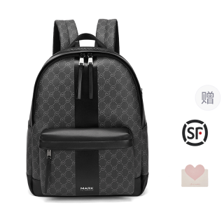 FAIRWHALE Synthetic Leather Laptop Bag Backpack Regular Men's Black
