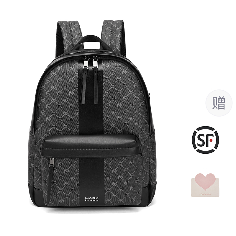 FAIRWHALE Synthetic Leather Laptop Bag Backpack Regular Men's Black