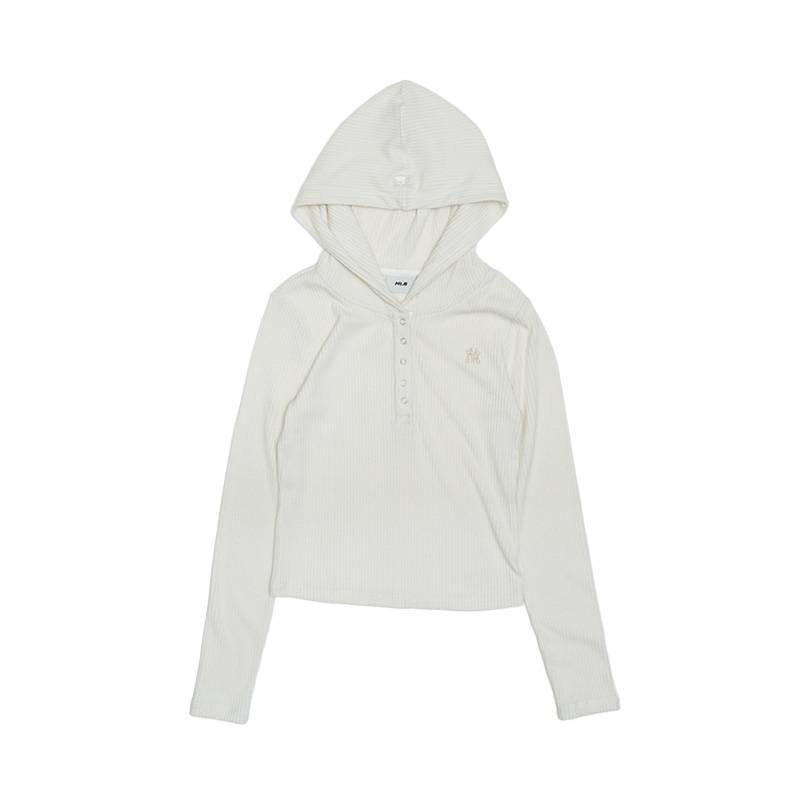 MLB New York Yankees Sweatshirts Women's New York Yankees/Cream Hooded Non Detachable Moderate