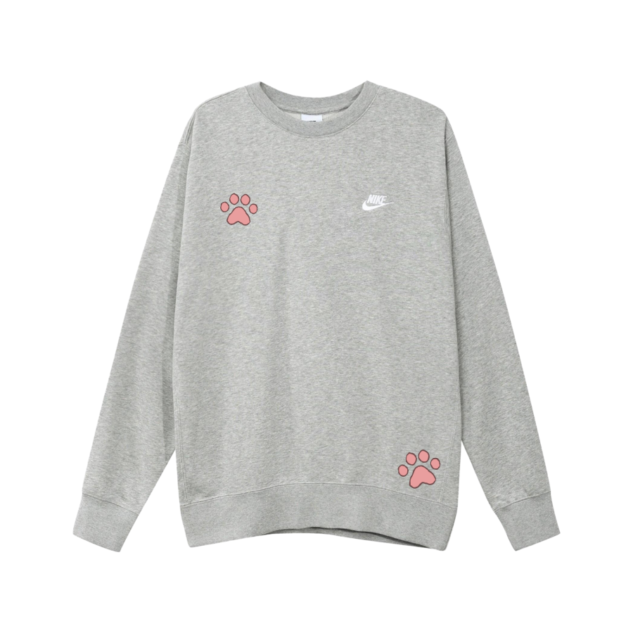 Nike Nike Sportswear Club Sweatshirts Unisex Gray Crew Neck Moderate Straight Fit